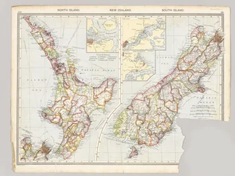 Two Maps of Taranaki, New Zealand Showing Middlesex Regiment Operations During the Maori War, 1860-72